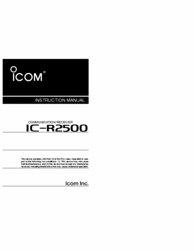   PCR2500 Manual ENG